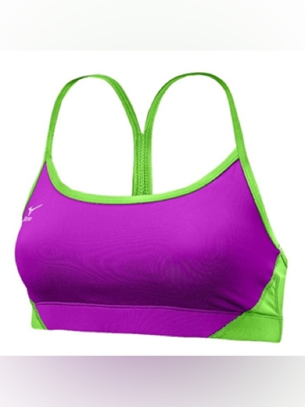 NWT Mizuno Hybrid Volleyball Bra Electric Purple/Green (XS)